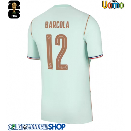 Maglie da calcio Francia Bradley Barcola #12 Seconda Maglia Mondiali 2026  Manica Corta